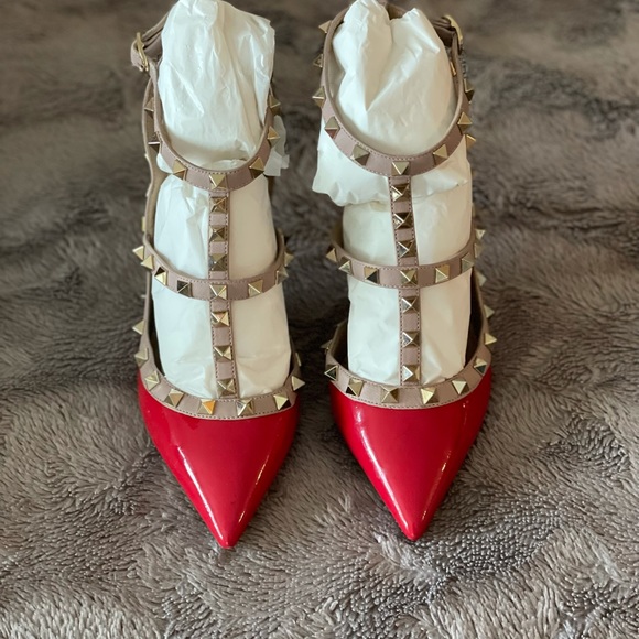 Valentino Rockstud Sandals 37 1/2 - Picture 9 of 16
